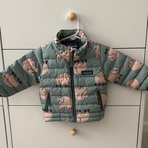 Patagonia baby Buffalo in Cowboy Boots Down Sweater Puffer Jacket